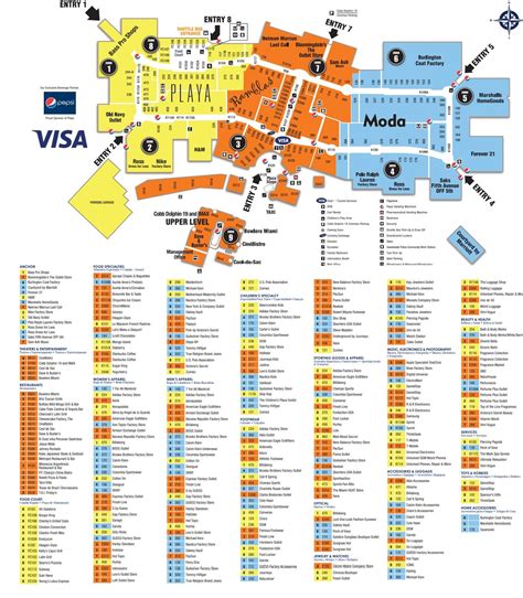 dolphin mall map of stores.